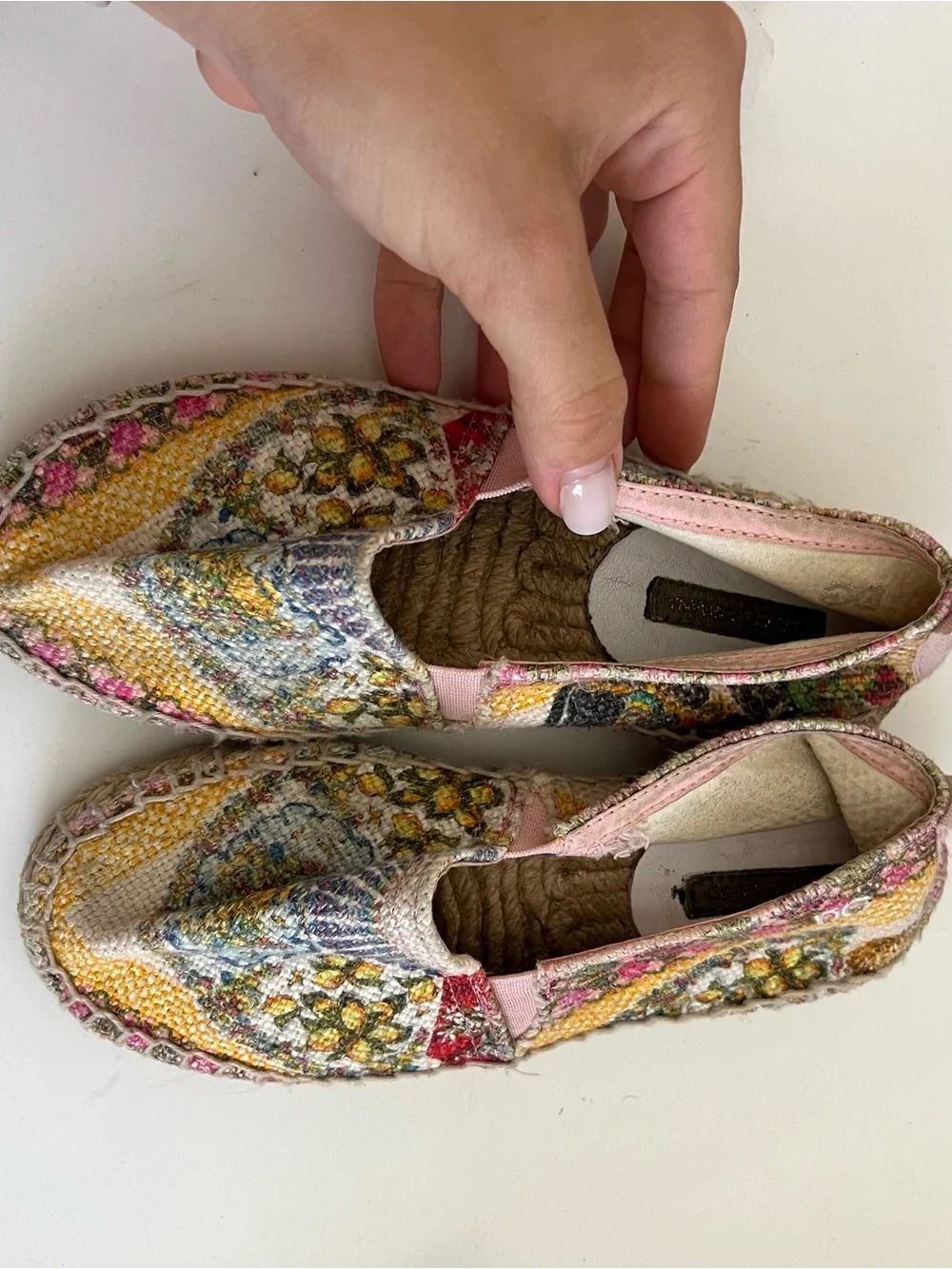 Woven Multicolor Slip-On Espadrilles - Pink Accent